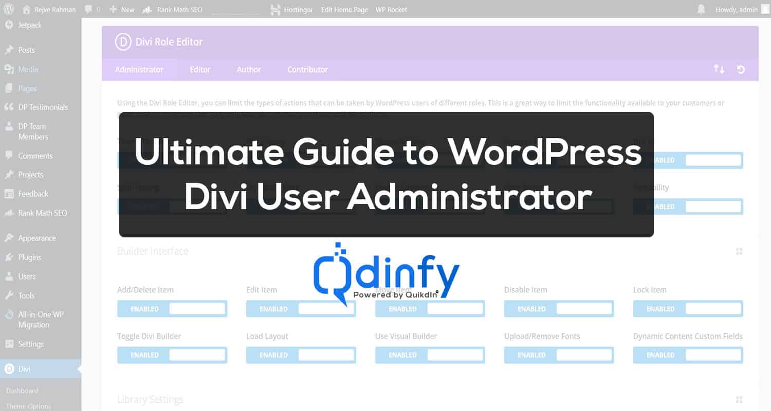 Ultimate Guide to WordPress Divi User Administrator