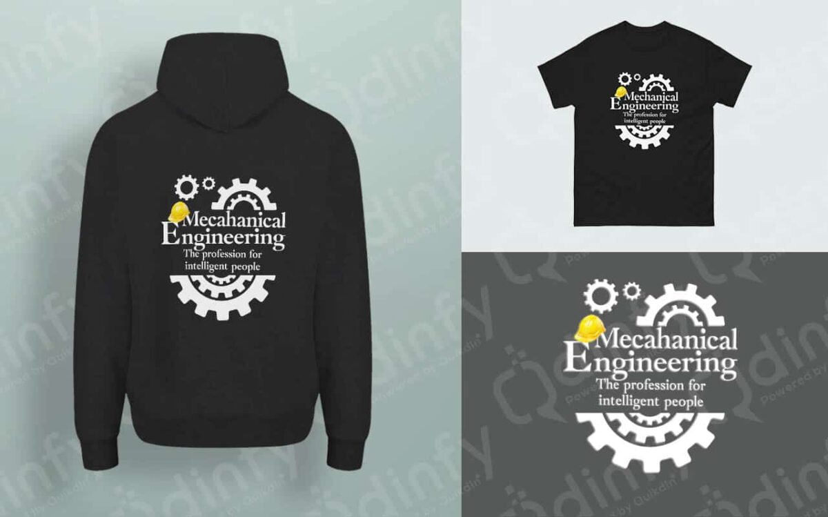 Mechanical Engineering T-Shirt, Mechanic Hoodies, T-Shirt Template