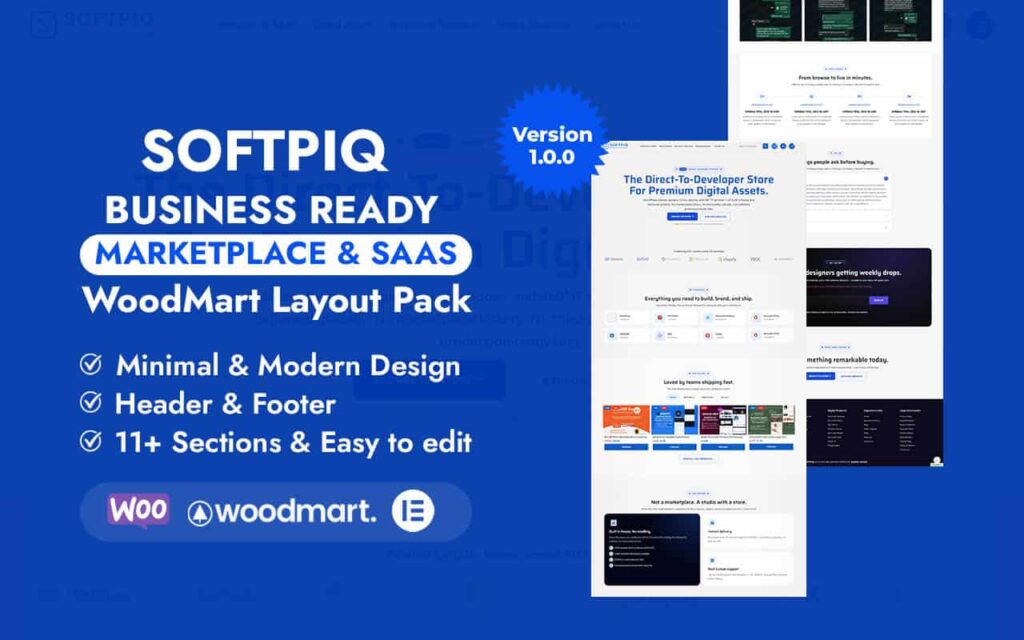 Digital Assets Marketplace & SaaS Website Template